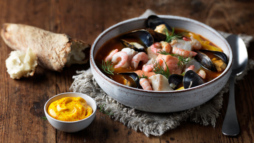 Bouillabaisse med saffransaioli