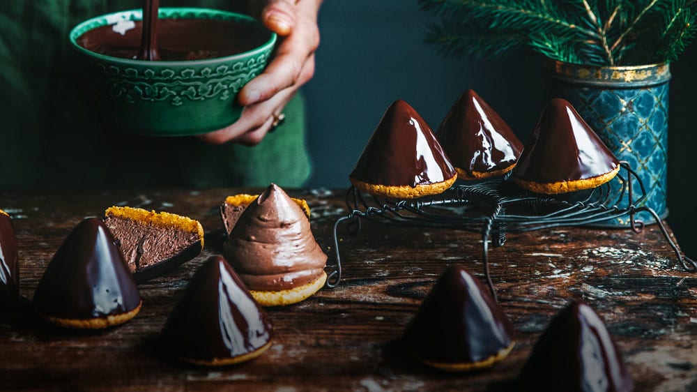 Choklad- och saffranbiskvier