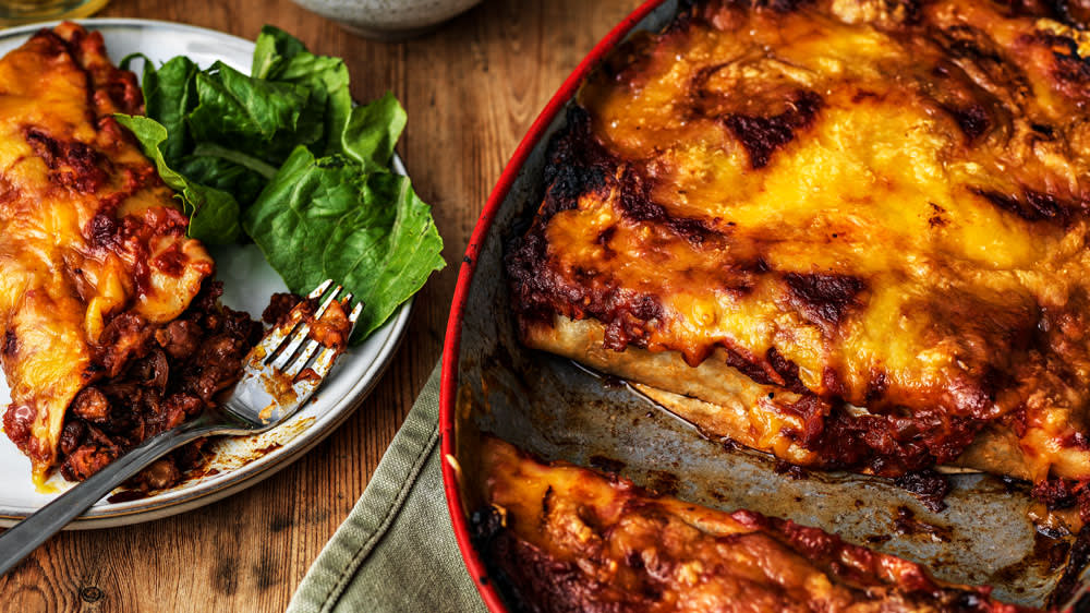 Enchiladas med bönchili