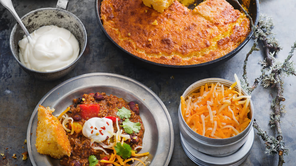 Chili con carne med cornbread