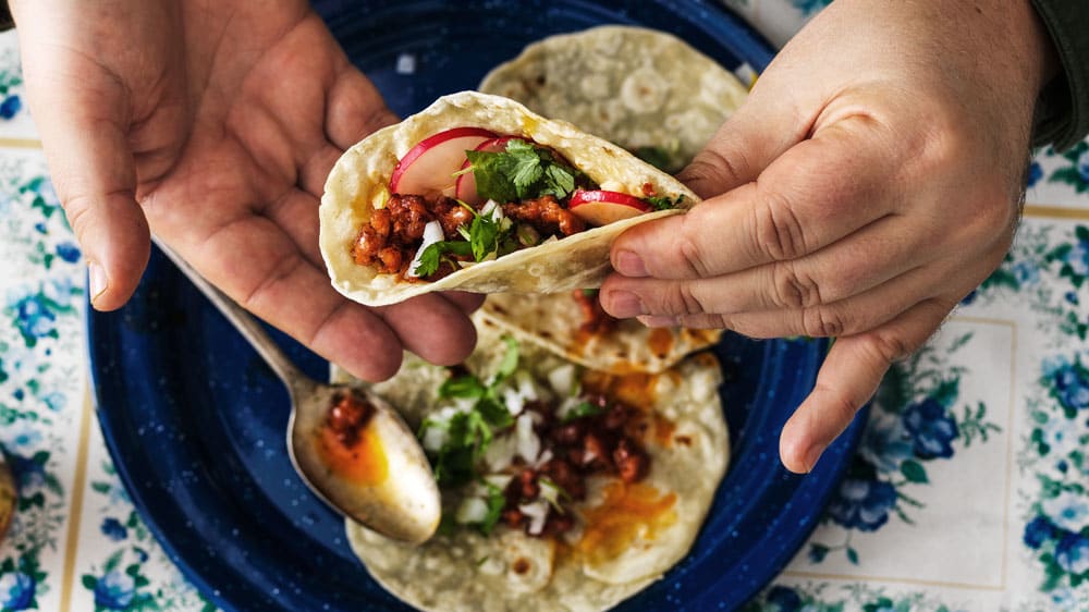 Snabbtacos på chorizo