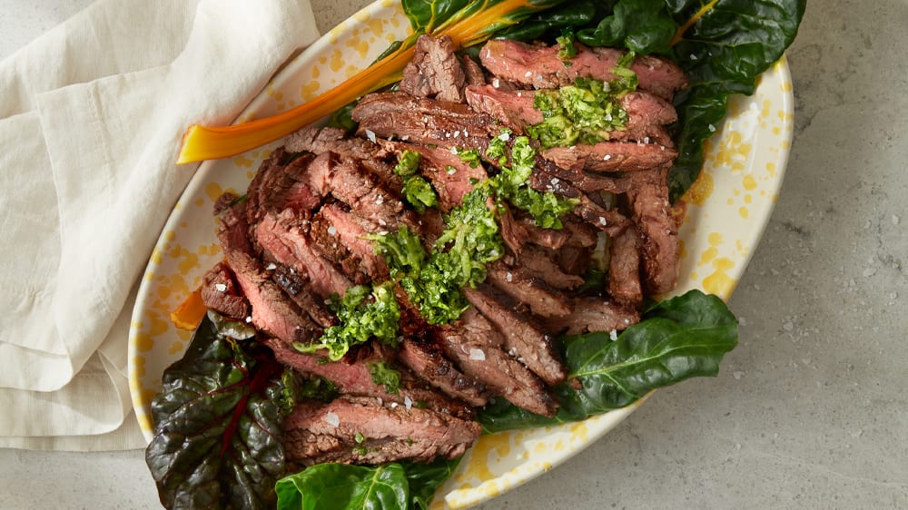 Flankstek med äpplegremolata