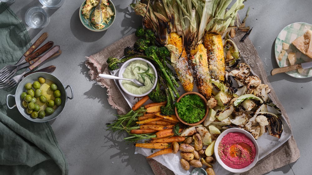 Grön grillbricka deluxe