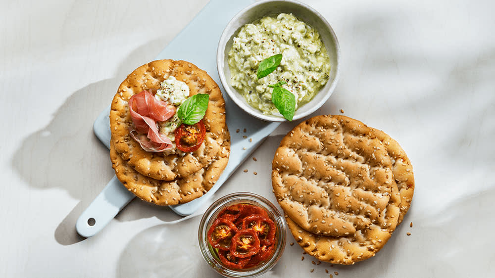 Kesopesto & prosciutto