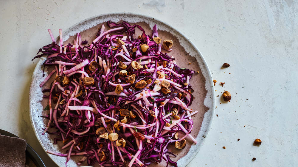 Rödkålssallad med rotselleri