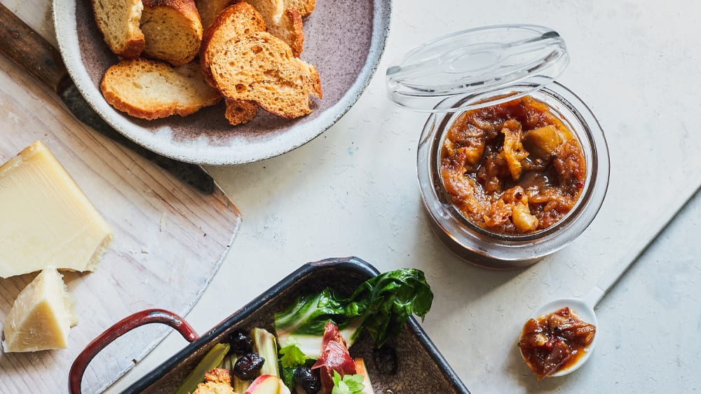 Äppelkompott med rosépeppar