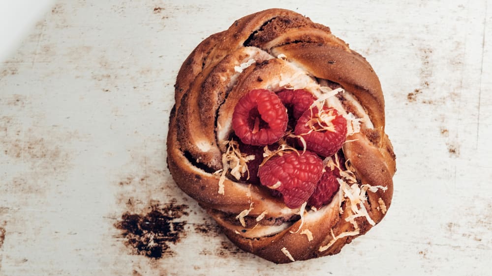 Citron- och hallonbulle