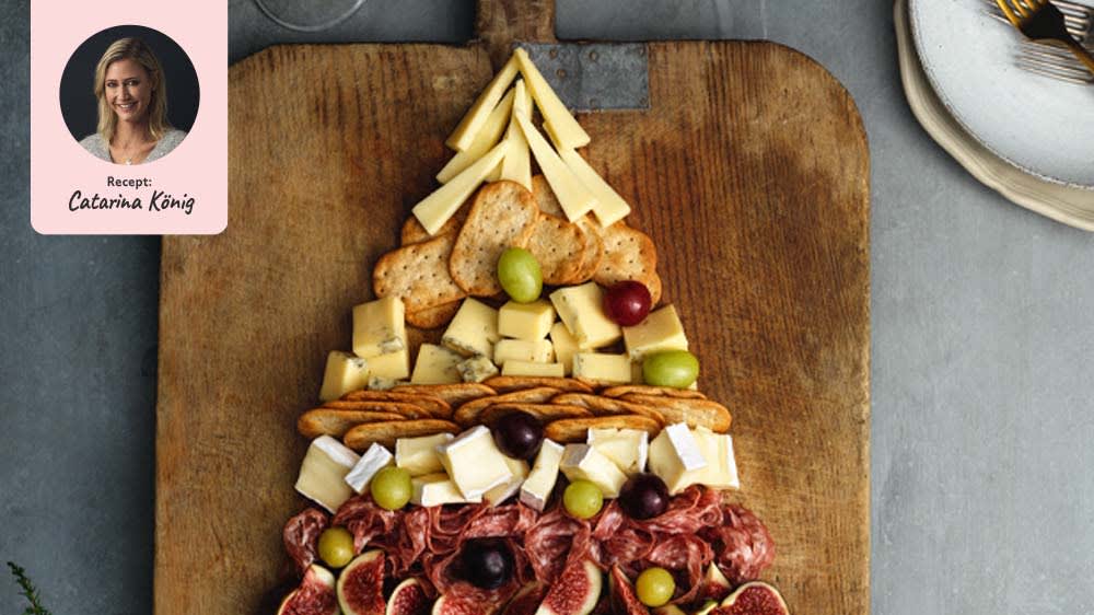 Charkbricka som julgran