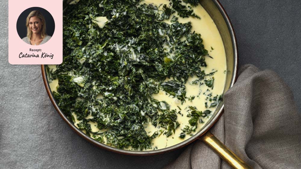 Krämig gräddstuvad grönkål