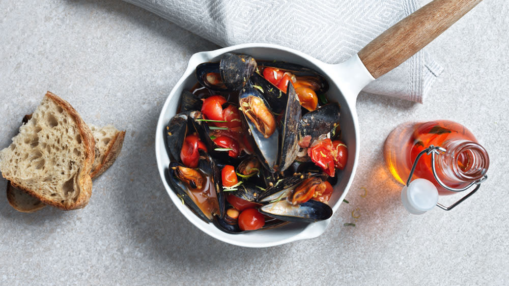 Musslor Arrabiata med chiliolja