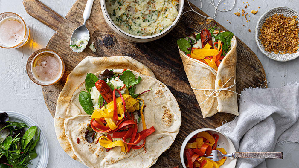 Tunnbrödrulle med vegochorizo