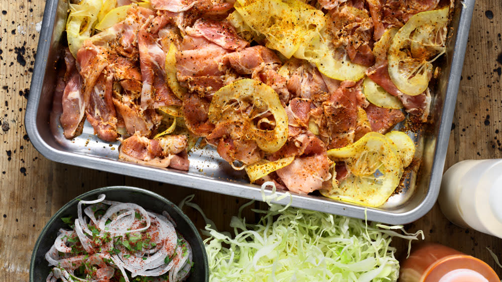 Pork shawarma med citron