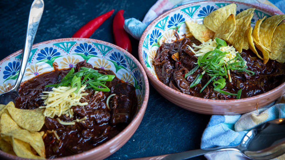 Veganskt chili med choklad