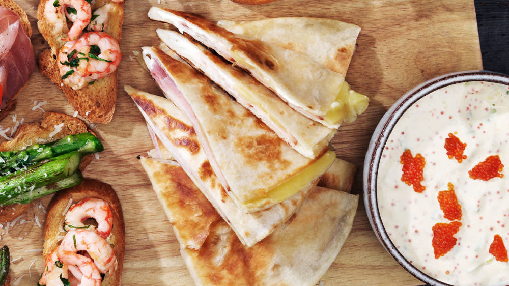 Quesadillas med ost & skinka