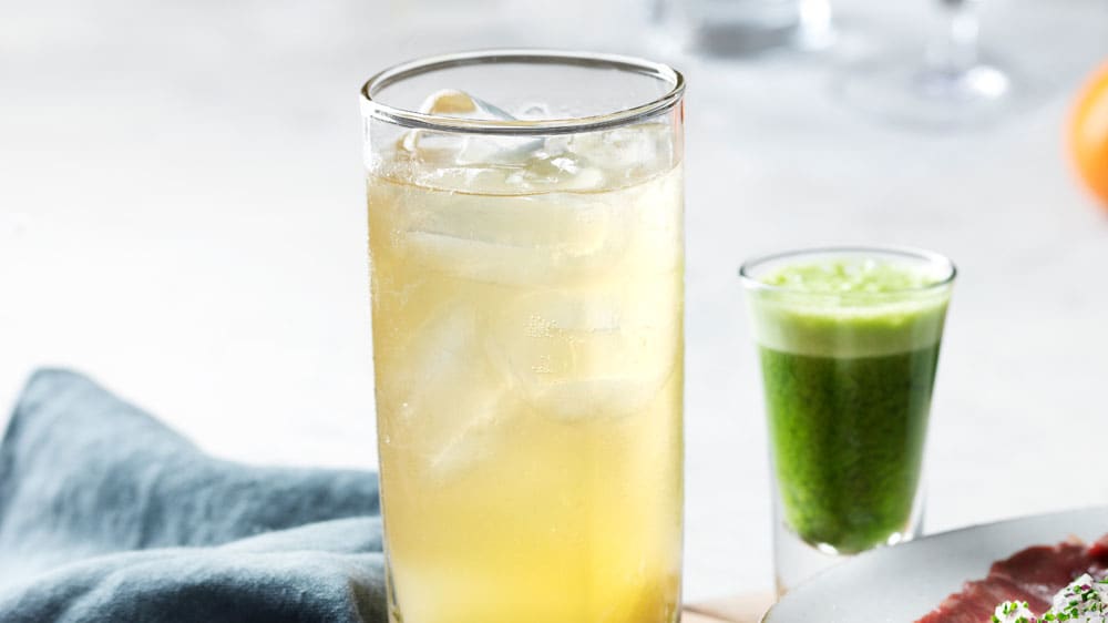 Alkoholfri ginger beer med lime och ingefära