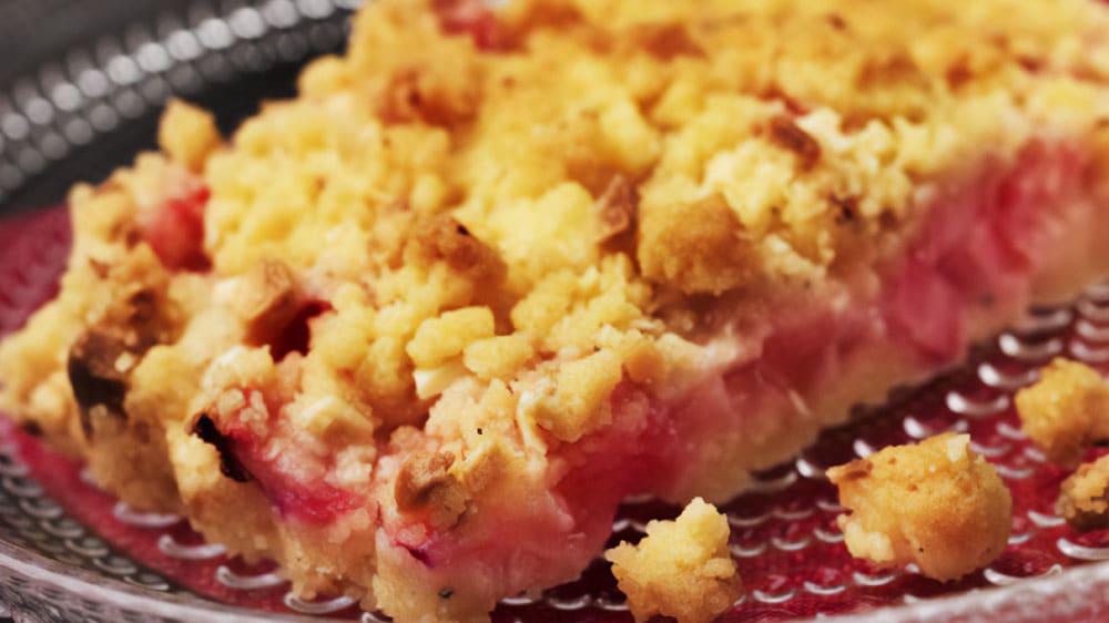 Rabarberpaj med vit choklad