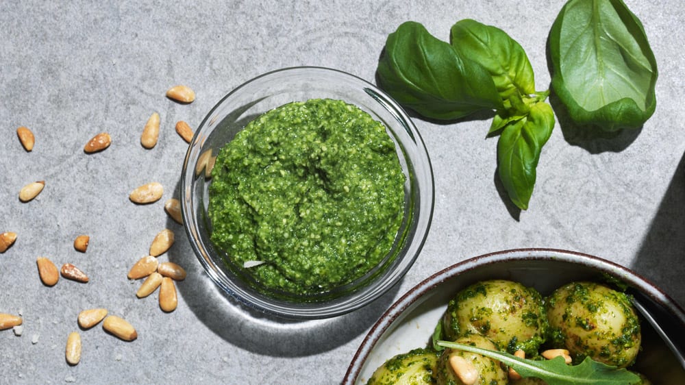 Ruccola & basilikapesto