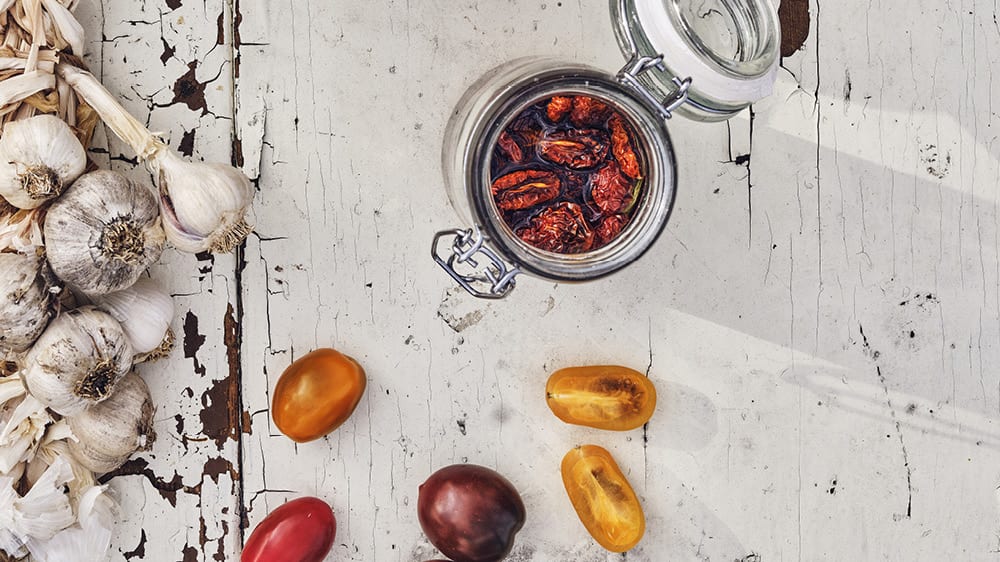 Inlagda torkade tomater