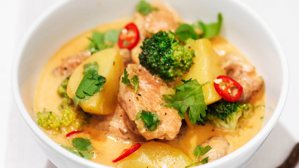 Kycklinggryta med röd curry