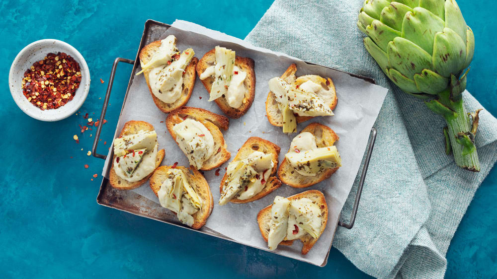 Crostini med kronärtskocka