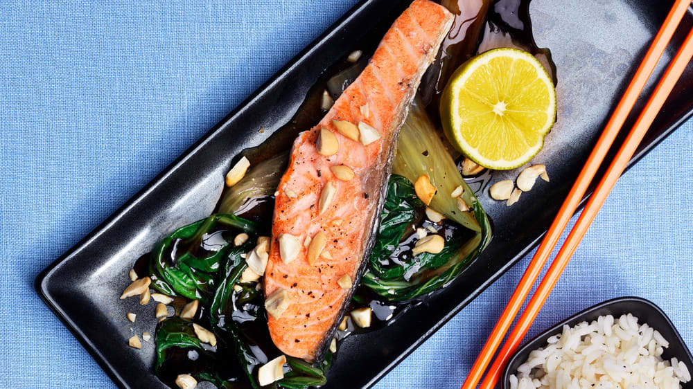 Japansk lax med mangold