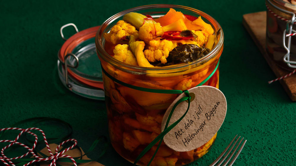 Saffranspicklad blomkål