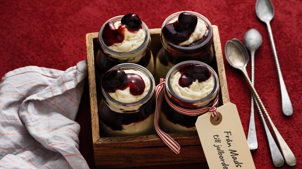 Ris a la mande med körsbär