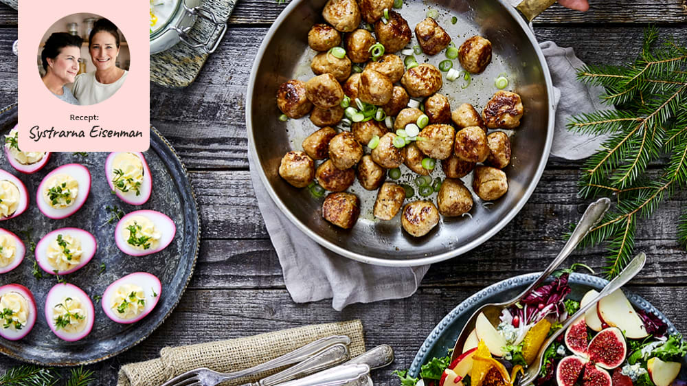 Asiatiska kycklingbollar med sesam och ingefära