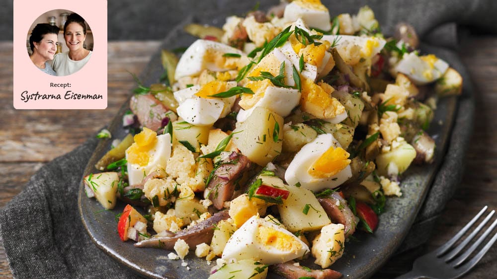 Matjessillsallad med Västerbottensost