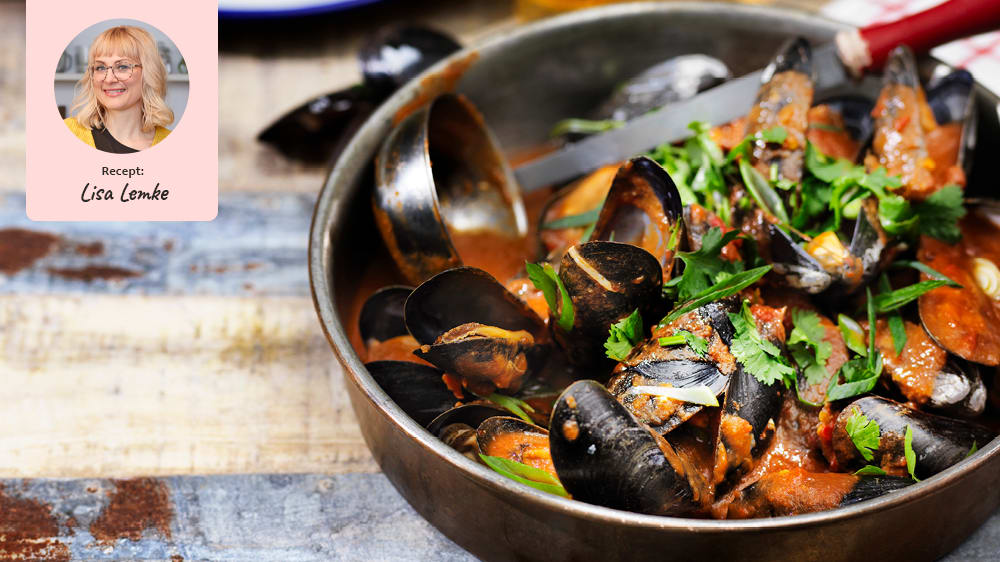 Singapore chili-musslor