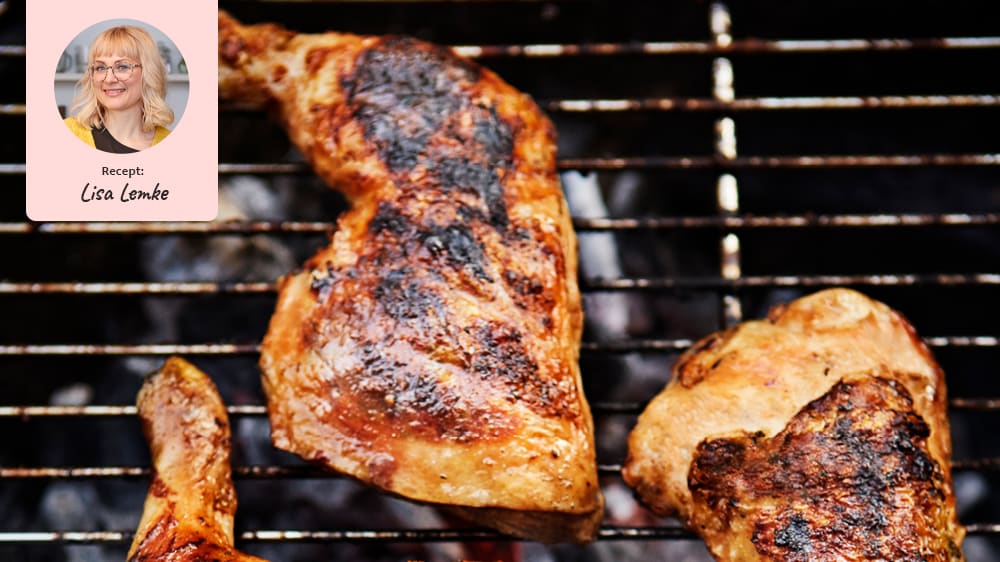 Grillade kycklingklubbor med sesam & salvia