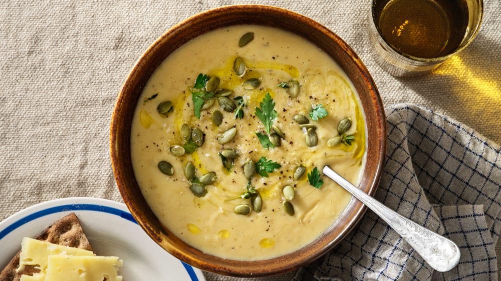 Lins- och purjolökssoppa 