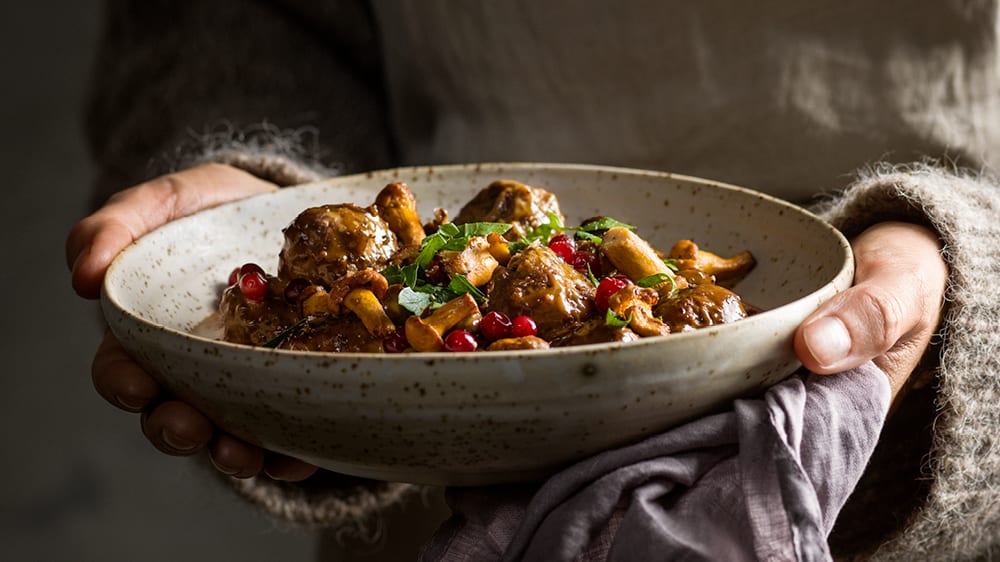 Köttbullar de luxe med kantareller