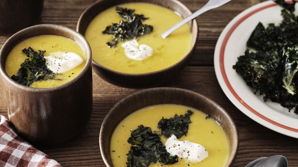 Soppa med majs, pumpa och saffran