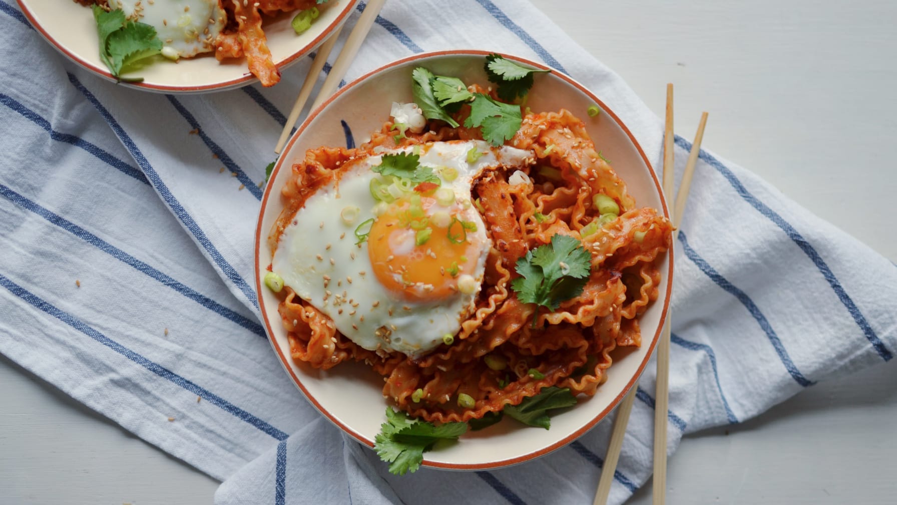 Sticky mafalda noodles