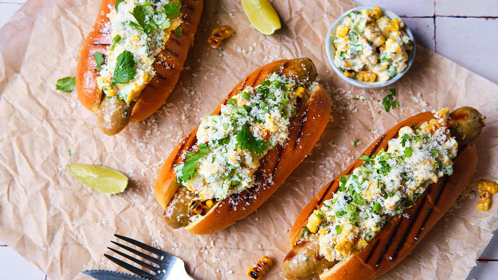 Grillad chorizo med majsröra och parmesan