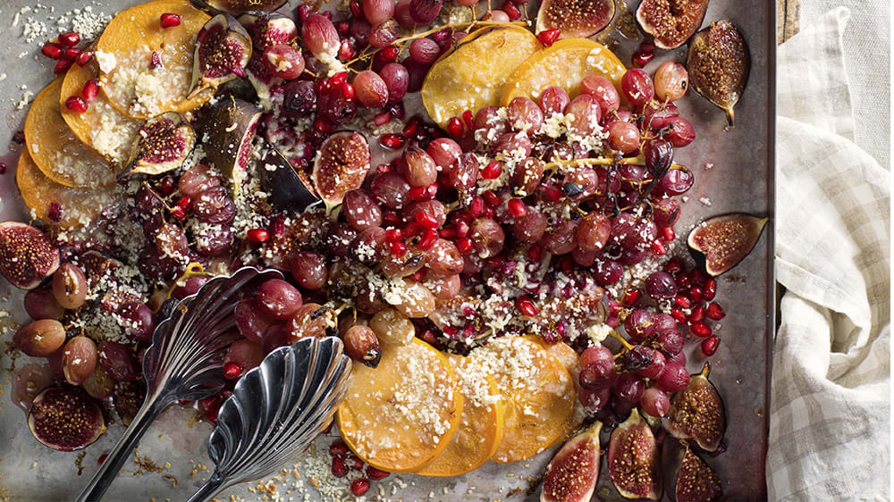 Bakad julfrukt med romgrädde