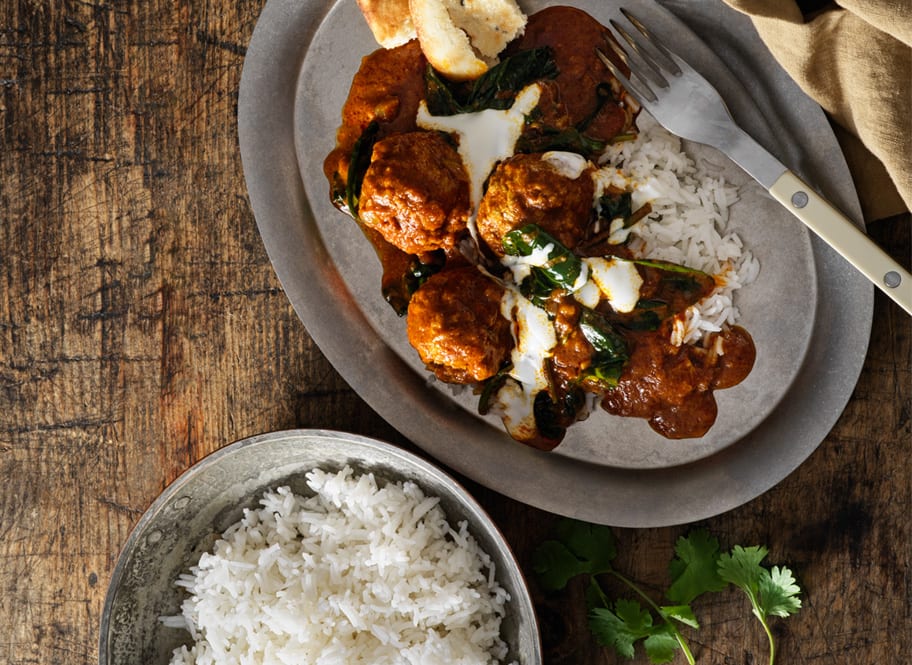 Lammköttbullar i krämig curry 