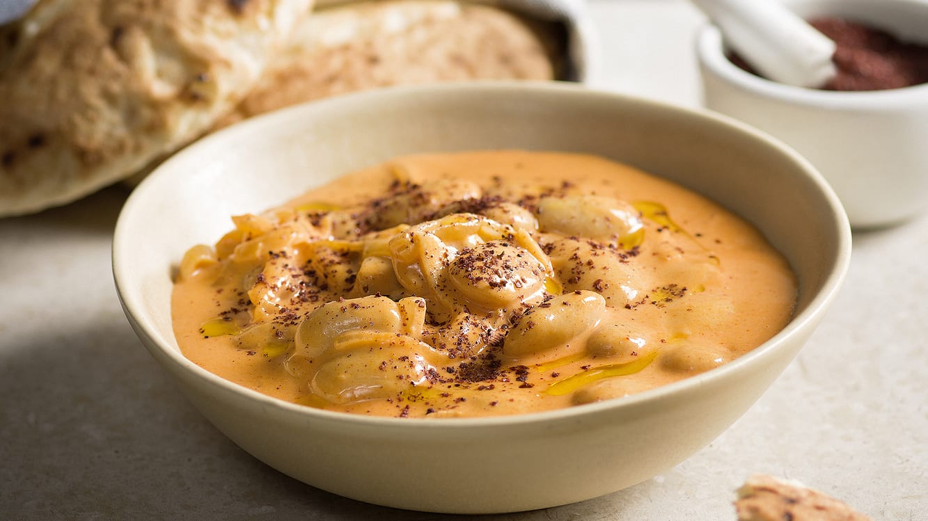 Spicy gochujangbönor med pitabröd