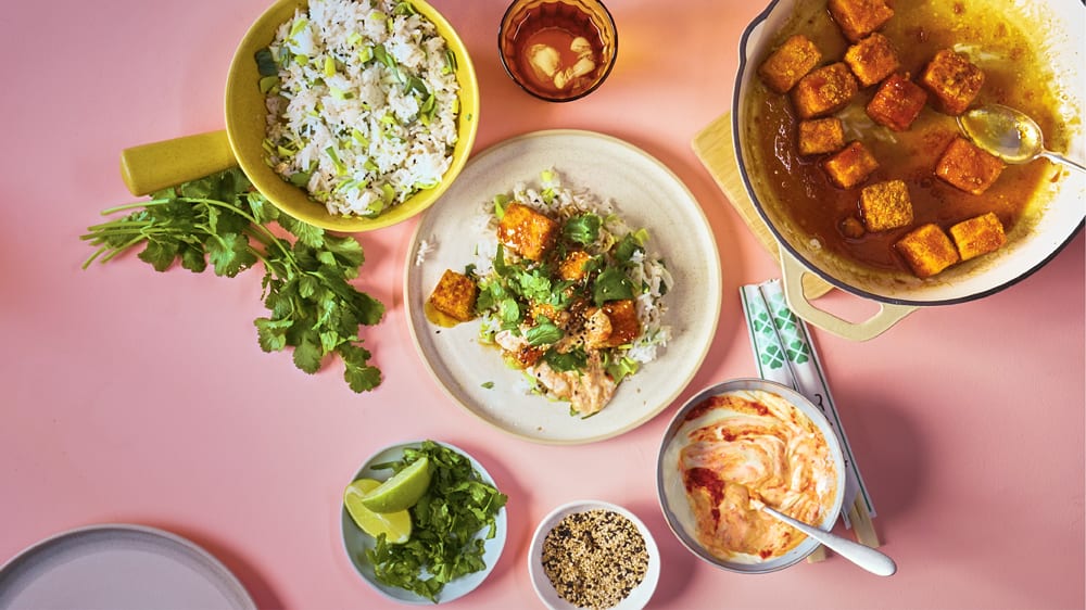 Panerad tofu med honung