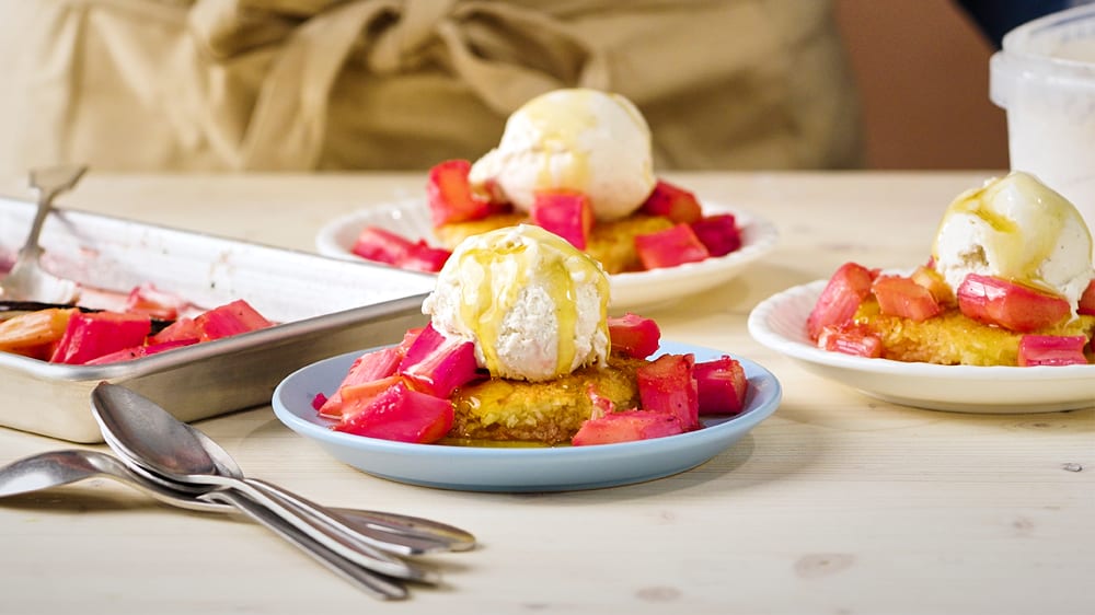 Rabarber på kokosbotten