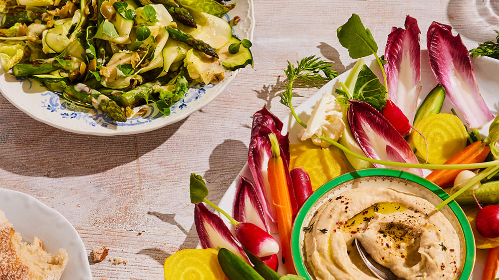 Cruditéer med vit bönröra