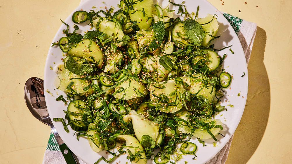 Melon- och gurksallad