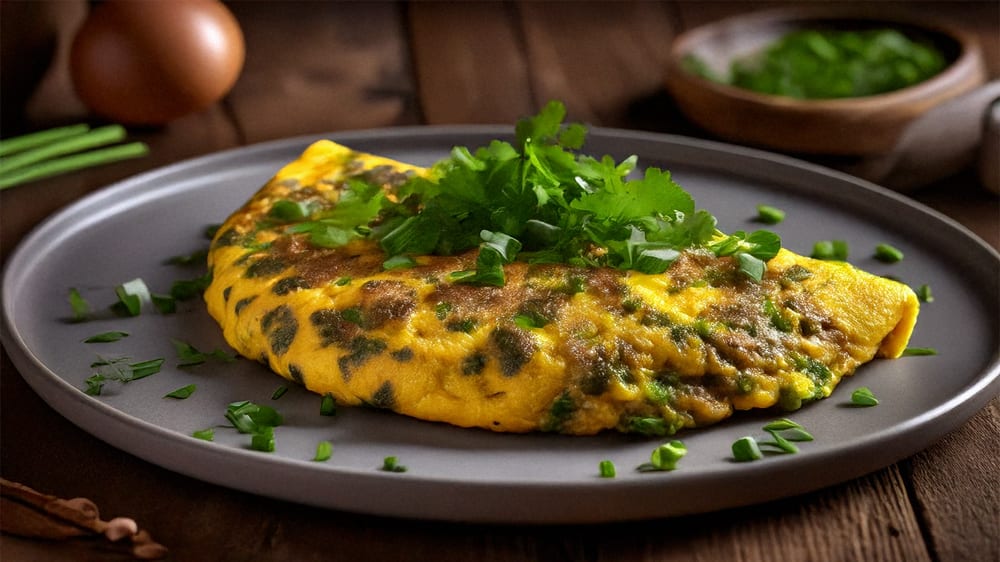 Fyra rätter – samma ingredienser: Färsomelett med färska örter