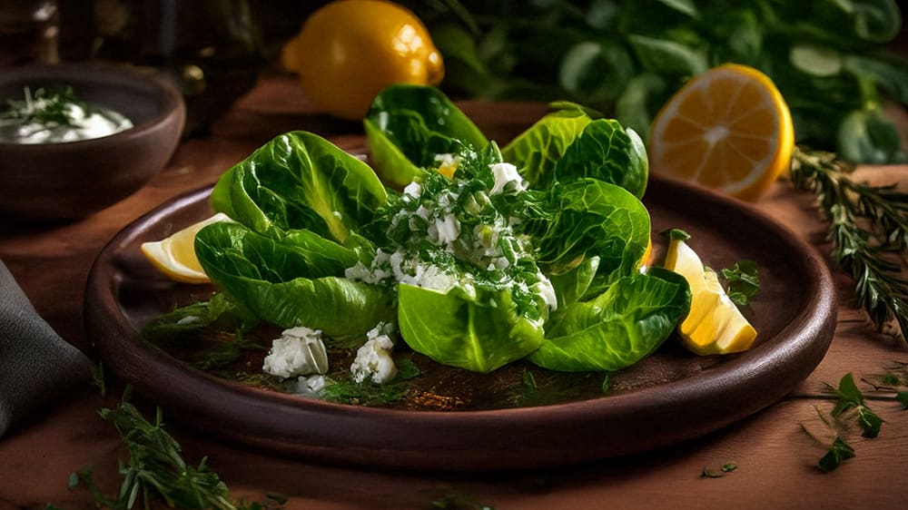 Fyra rätter – samma ingredienser: Fyllda hjärtsalladsblad med fetaost- och citronkräm