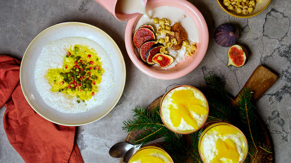 Risgrynsgröt på tre sätt