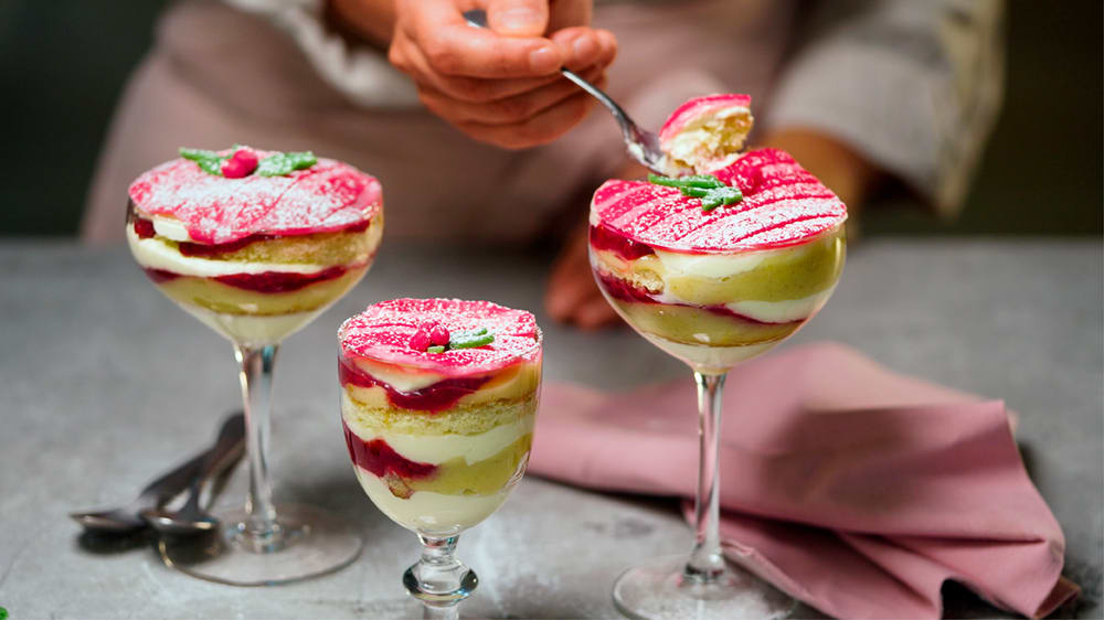 Julig prinsesstårta i glas