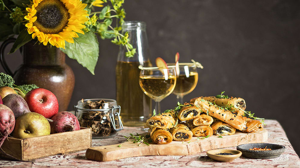 Frasiga filodegsrullar med trattisar