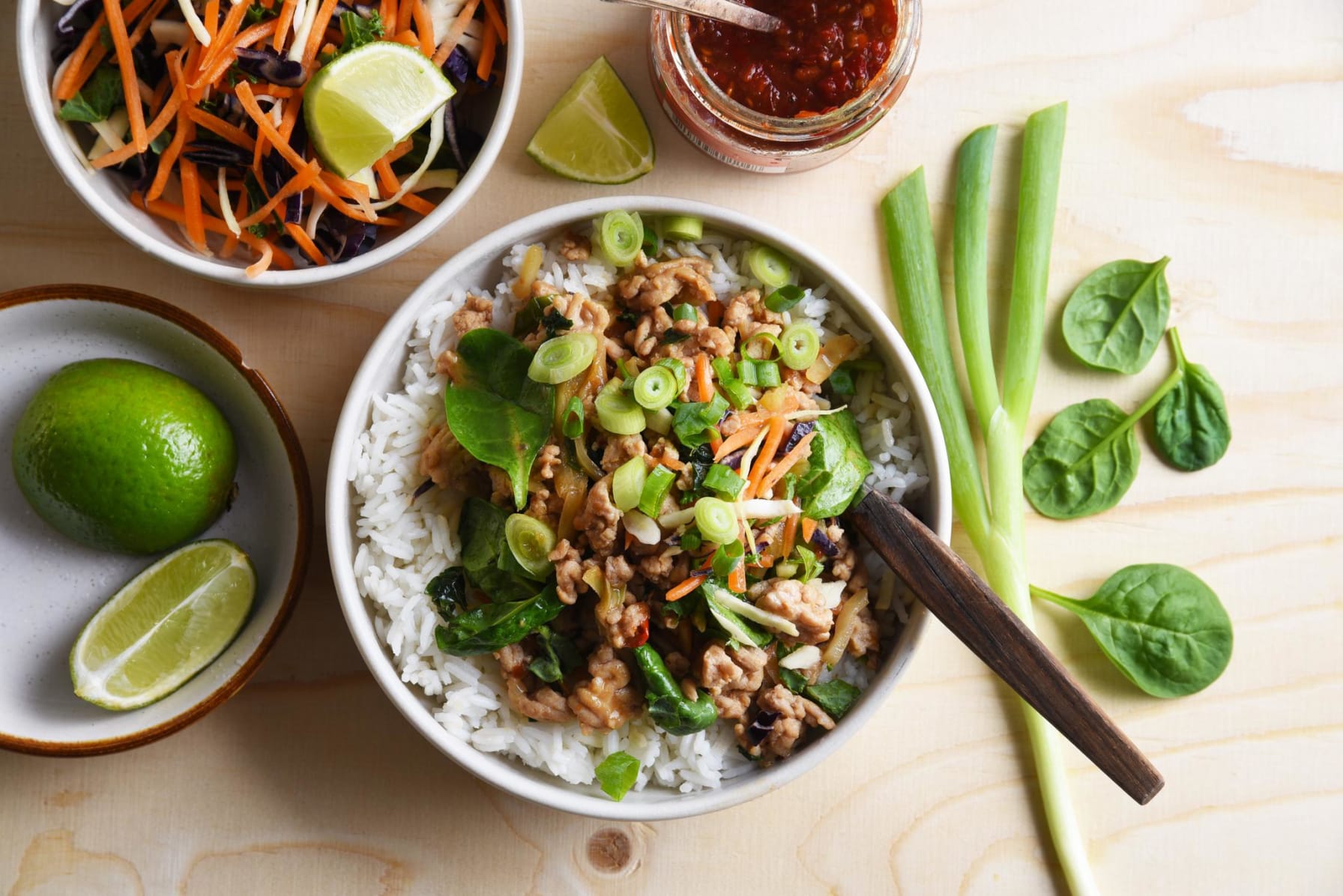 Asiatisk kycklingfärswok med ingefära