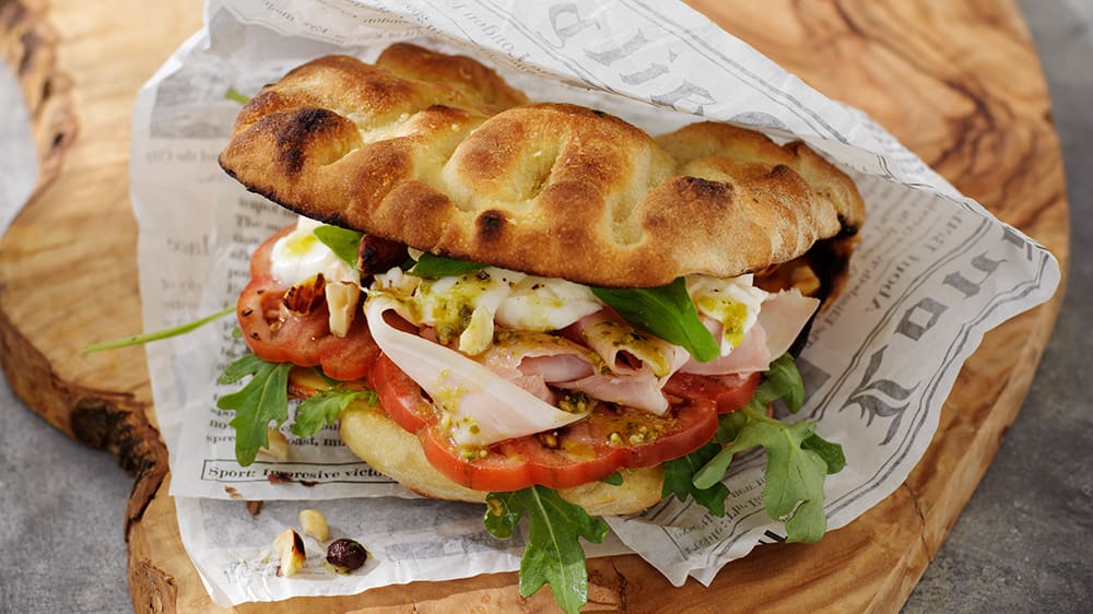 Italiensk macka med mini-pinsa